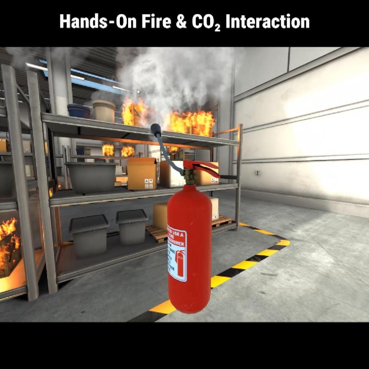 CO2 extinguisher VR training