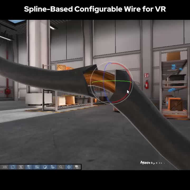 Physically rigged cable interaction